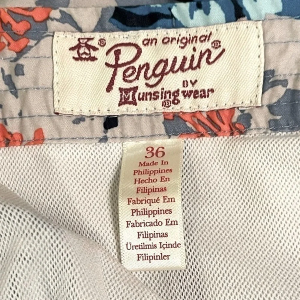 Original Penguin Multicolor Tropical Floral Blue Swim Shorts Trunks